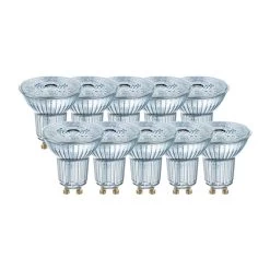 10er-Pack OSRAM BASE GU10 PAR16 LED Strahler 4,3W 350Lm 36° 4000K Neutralweiss Wie 50W