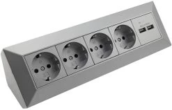 4-fach Steckdosenblock + 2x USB, Silber 250V~/ 16A, Aufbaumontage, USB 3,1A 8 4-fach Steckdosenblock + 2x USB, Silber 250V~/ 16A, Aufbaumontage, USB 3,1A -Philips Store 4 fach steckdosenblock 2x usb silber 250v 16a aufbaumontage usb 31a3