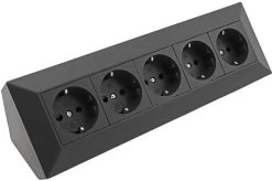 5-fach Steckdosenblock, Schwarz 250V~/ 16A, Aufbaumontage -Philips Store 5 fach steckdosenblock schwarz 250v 16a aufbaumontage3