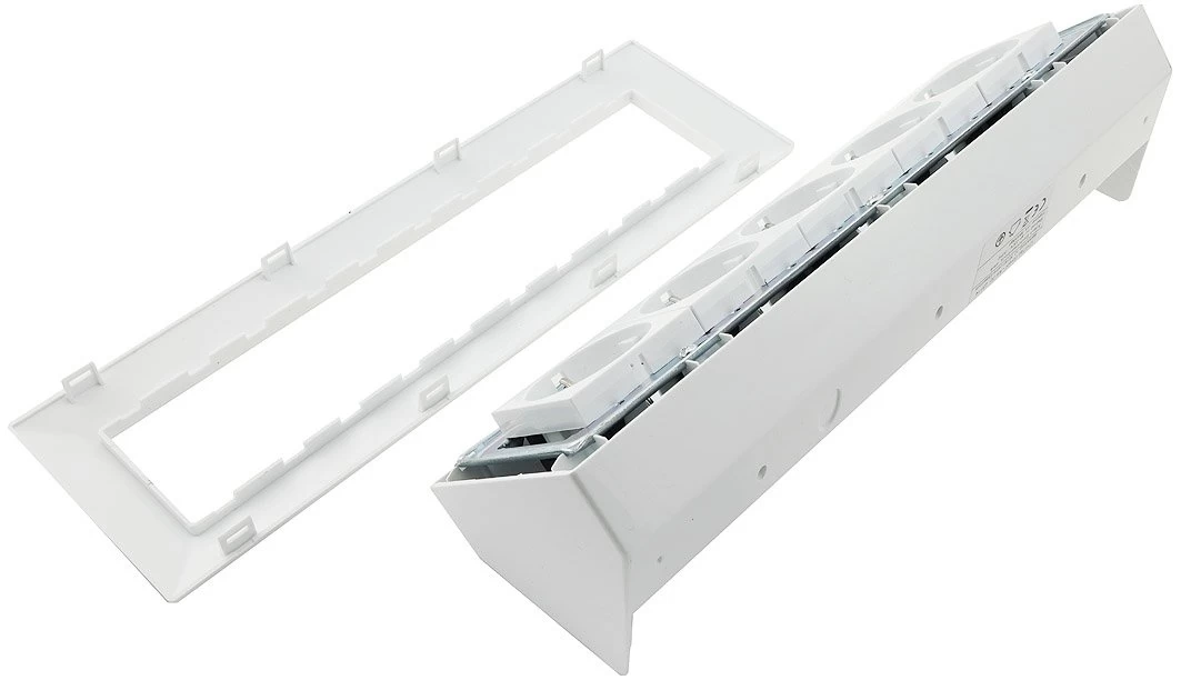 5-fach Steckdosenblock, Weiß 250V~/ 16A, Aufbaumontage 7 5-fach Steckdosenblock, Weiß 250V~/ 16A, Aufbaumontage – Bild 7