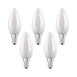 5er-Pack OSRAM BASE E14 B LED Kerze 4W 470Lm 2700K Warmweiss Wie 40W