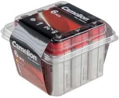 9V-Block-Batterie CAMELION AlkalinePlus Typ 6F22, 9V, 6er Haushaltsbox