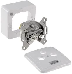 Antennendose TV, Radio + Sat Inkl. Aufputz-/Unterputzrahmen