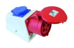 CEE Wandsteckdose Combo 16A 400V IP44 PCE 9215-6