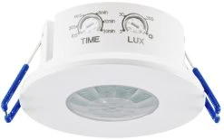 Decken-Einbau-Bewegungsmelder 360° IP65 LED Geeignet, 8m Detektion, Weiß,76x36mm