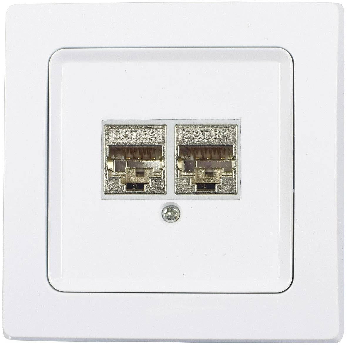 DELPHI Netzwerk-Dose 2x CAT6 Inkl. Rahmen, UP, Weiß 2 DELPHI Netzwerk-Dose 2x CAT6 Inkl. Rahmen, UP, Weiß – Bild 2