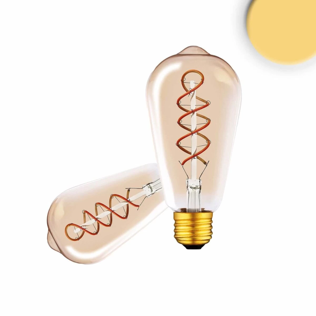 E27 Vintage Line LED ST64 Edisonbulb, Amber, 4W, 2200K 1 E27 Vintage Line LED ST64 Edisonbulb, Amber, 4W, 2200K