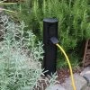Eco-Light Socket Stromverteiler Mit 2 Steckdosen Steckdosensäule IP44 Schwarz