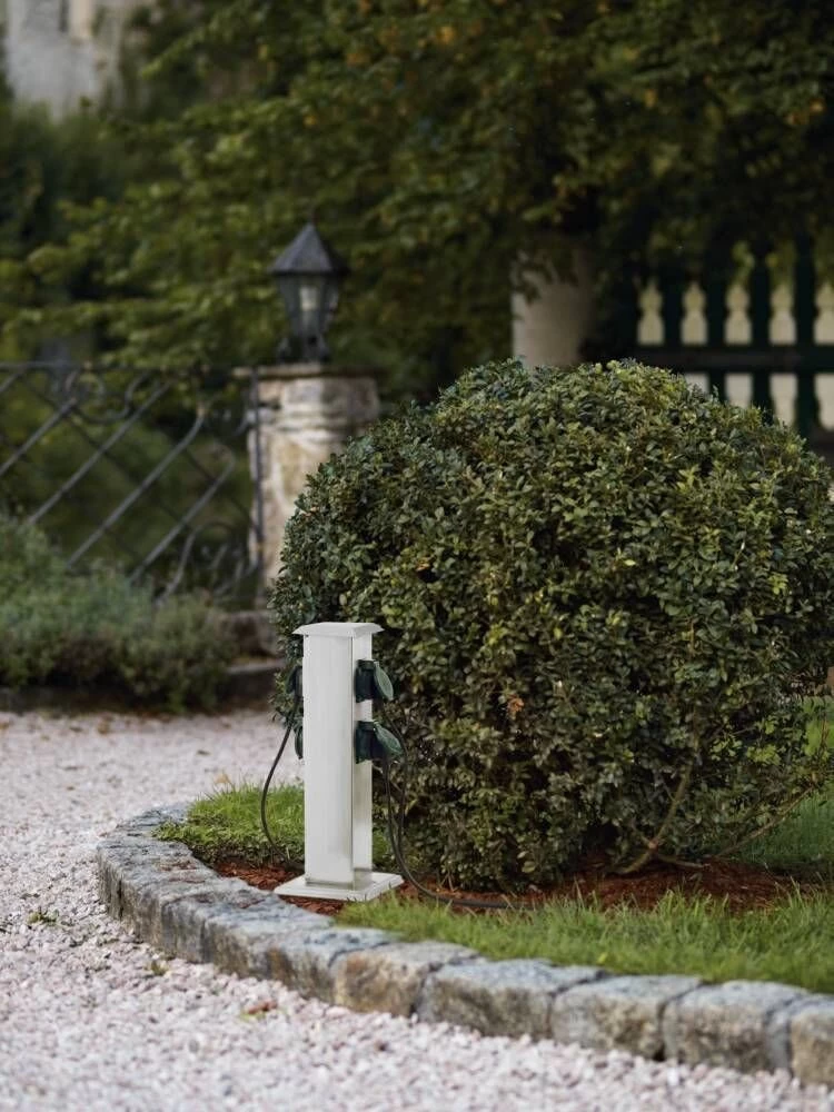 Eglo 90748 PARK 4 Steckdosensäule 110x110mm Edelstahl Grün IP44 2 Eglo 90748 PARK 4 Steckdosensäule 110x110mm Edelstahl Grün IP44 – Bild 2