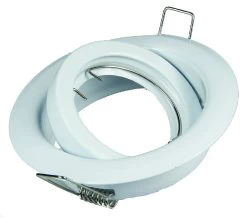 Einbaurahmen Für MR16 LED Strahler (rund, Weiß, Schwenkbar)