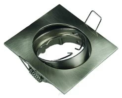 Einbaustrahler Für GU10 LED Spots (eckig, Edelstahl Gebürstet, Schwenkbar)