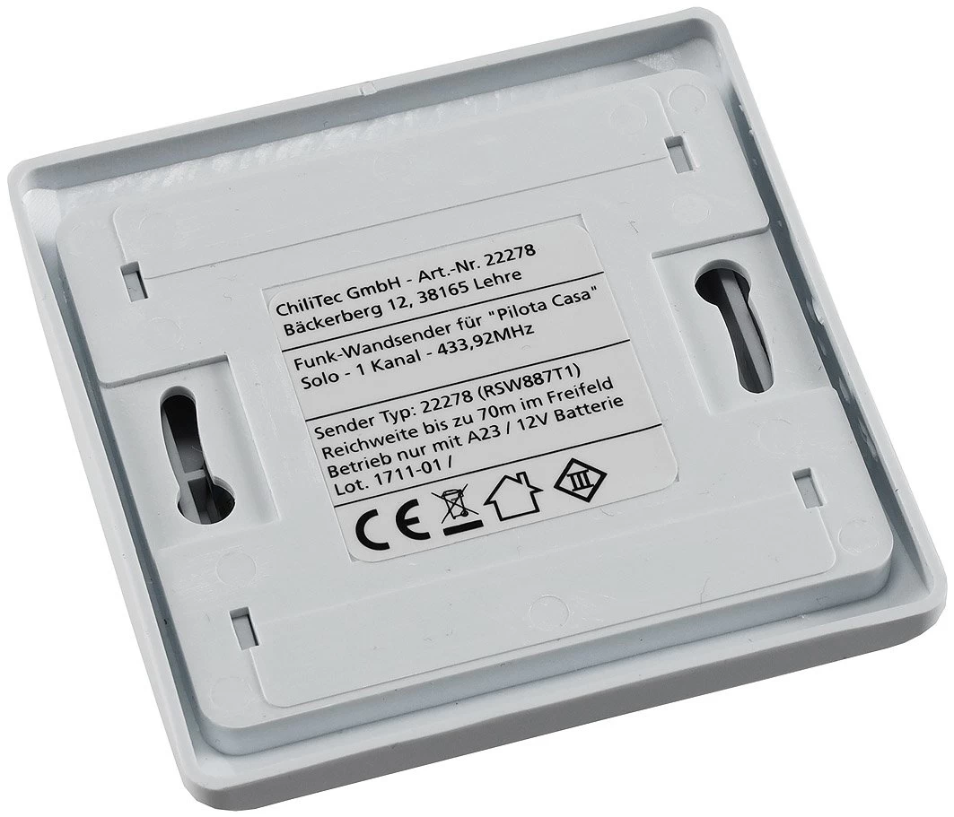 Funk-Wandsender Duo Für "Pilota Casa" 433,92MHz, Max. 70m, Batterie A23 6 Funk-Wandsender Duo Für "Pilota Casa" 433,92MHz, Max. 70m, Batterie A23 – Bild 6