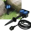 Gartensteckdose Mit Erdspieß, 2-fach IP44, 2m Kabel
