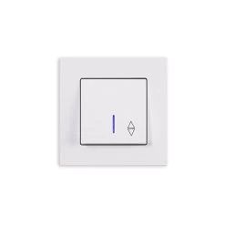 Gunsan Eqona Wechselschalter 2-Wege Schalter Mit Beleuchtung Unterputz Weiss