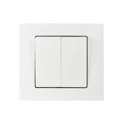 Gunsan Moderna 2-fach Schalter Serienschalter Unterputz Weiss