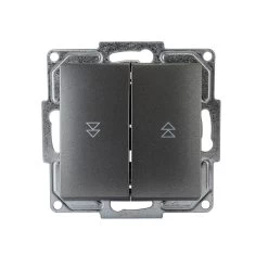 Gunsan Visage Jalousietaster Rolladentaster Unterputz Dunkelsilber