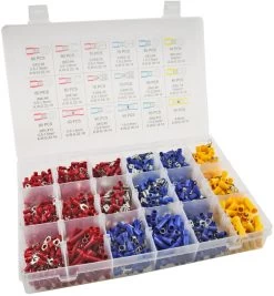 Kabelschuh-Sortiment 1200-teilig In Transportbox, 3 Farben