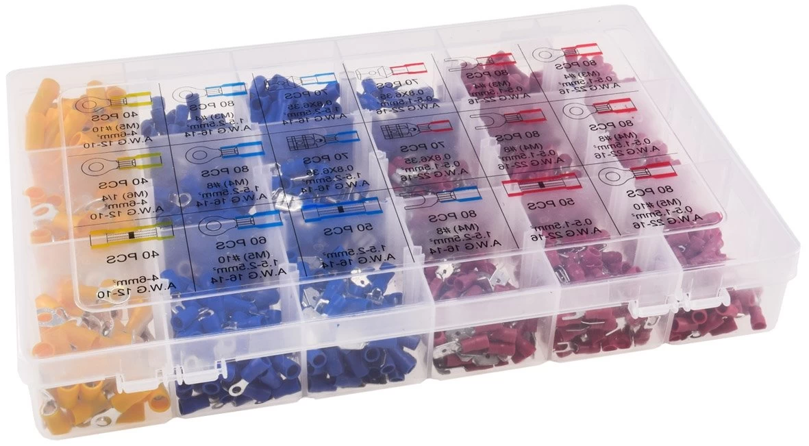 Kabelschuh-Sortiment 1200-teilig In Transportbox, 3 Farben 5 Kabelschuh-Sortiment 1200-teilig In Transportbox, 3 Farben – Bild 5