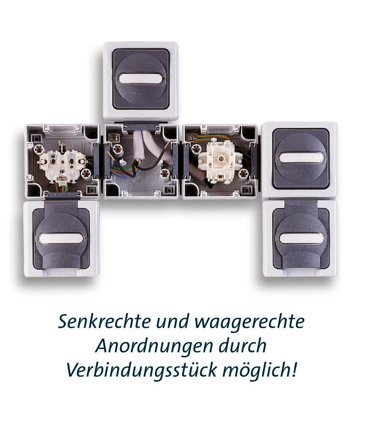 Kopp Blue Electric Aufputz Feuchtraum Jalousie-Schalter Umkehrsperre 2 Kopp Blue Electric Aufputz Feuchtraum Jalousie-Schalter Umkehrsperre – Bild 2