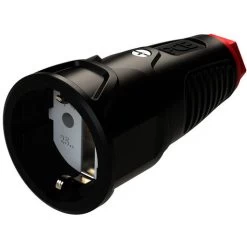 Kupplung Schutzkontaktkupplung Gummi IP20 PCE 2510-sr