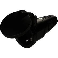 Kupplung Schutzkontaktkupplung Vollgummi Mit Klappdeckel 250V IP54 PCE 2522-ss