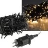 LED Aussen-Lichterkette "CT-ALK200" 20m Warmweiß, Kabel Schwarz, IP44, 200 LEDs