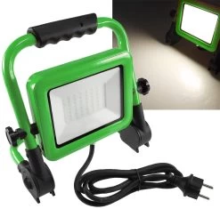 LED-Baustrahler "CTS-30W V4" 1,5m Kabel 30W, IP44, 2682lm, 4000K, Mit Ständer