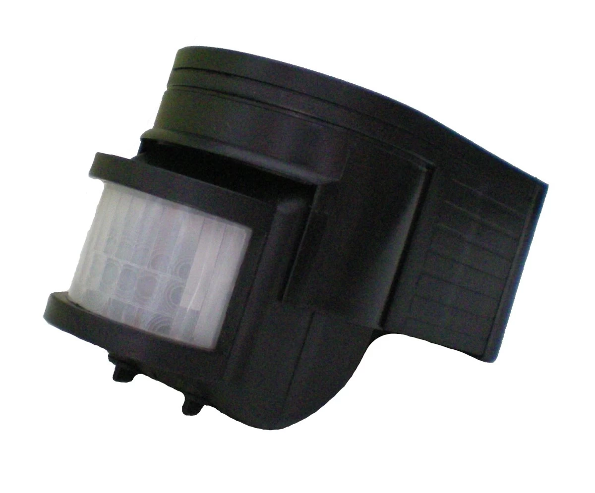 LED Bewegungsmelder IP44 Schwarz (180 Grad, 12m, Relais) 1 LED Bewegungsmelder IP44 Schwarz (180 Grad, 12m, Relais)