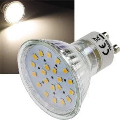LED Strahler GU10 "H40 SMD" 120°, 4000k, 330lm, 230V/3W, Neutralweiß