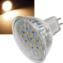 LED Strahler MR16 "H40 SMD" 120°, 3000k, 330lm, 12V/3W, Warmweiß