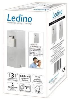 Ledino Steckdosensäule 2er Connect V2, Edelstahl, Außen Kompakt Und Witterungsfest -Philips Store ledino steckdosensaeule 2er connect v2 edelstahl aussen kompakt und witterungsfest3