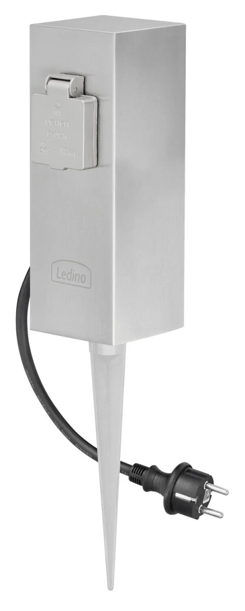 Ledino Steckdosensäule 2er Mit Erdspieß Connect S2, Edelstahl Außen Für Garten 1 Ledino Steckdosensäule 2er Mit Erdspieß Connect S2, Edelstahl Außen Für Garten