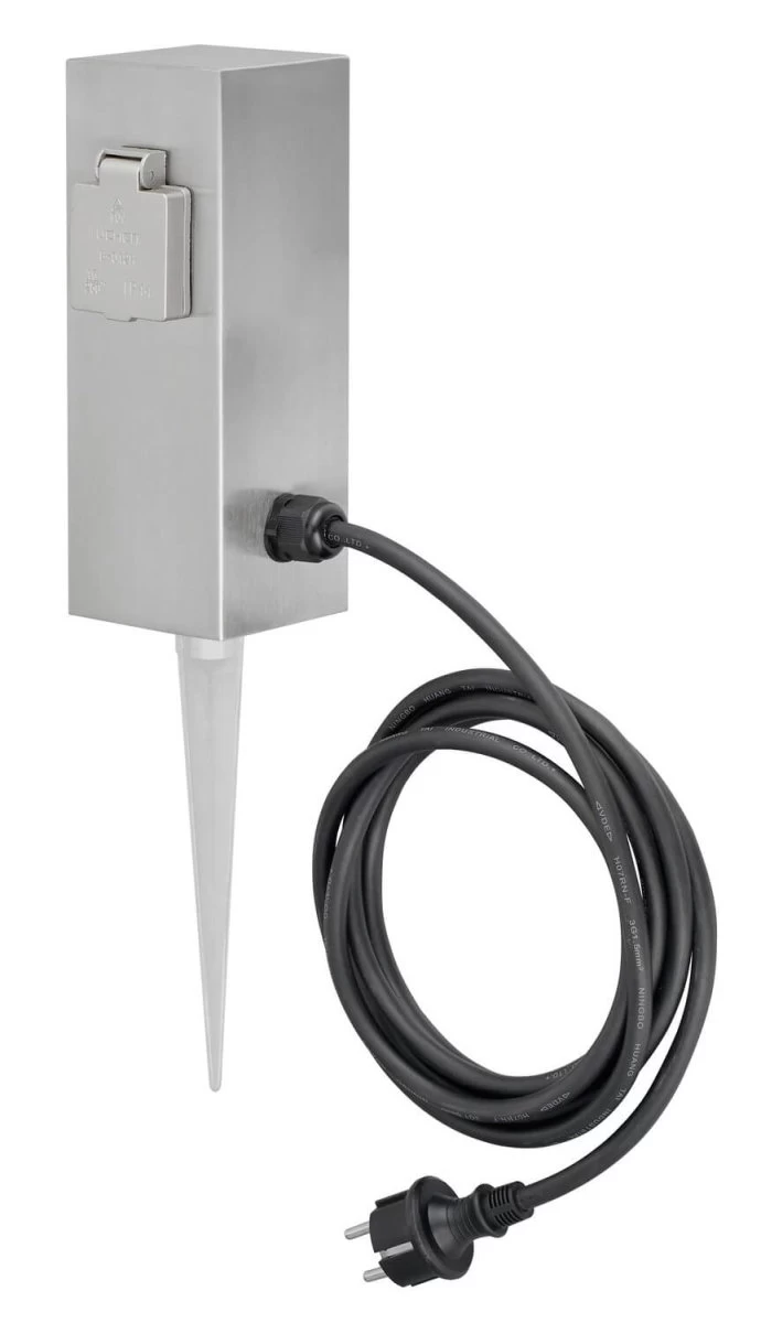 Ledino Steckdosensäule 2er Mit Erdspieß Connect S2, Edelstahl Außen Für Garten 2 Ledino Steckdosensäule 2er Mit Erdspieß Connect S2, Edelstahl Außen Für Garten – Bild 2