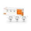 OSRAM LEDVANCE GU10 Spot 3er-Pack LED Einbauleuchte, Einbaustrahler Weiss 9,5cm 2,60W Warmweiss