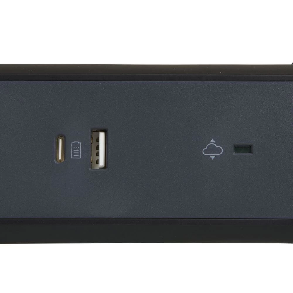 Legrand Drehbare Steckdosenleiste 5x Steckdose, USB-A, USB-C, SPD, 1,5m Kabel Schwarz 694514 2 Legrand Drehbare Steckdosenleiste 5x Steckdose, USB-A, USB-C, SPD, 1,5m Kabel Schwarz 694514 – Bild 2