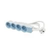 Legrand Flache Steckdosenleiste 4x Steckdose, 1,5 Meter Kabel Soft Blue 694554