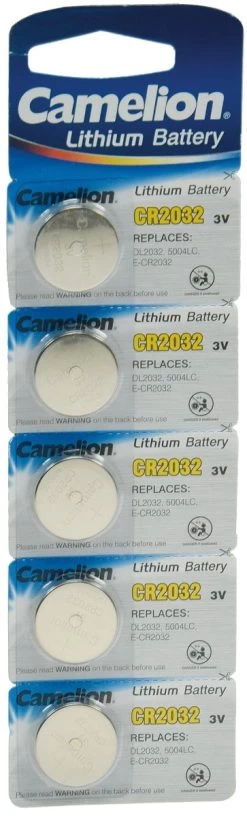 Lithium Knopfzelle CR2032 3V, 20x3,2mm, 5er-Blister