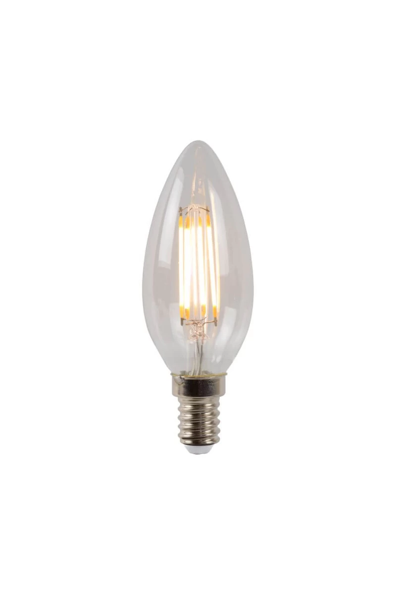 Lucide C35 LED Filament Lampe E14 4W Dimmbar Transparent 49023/04/60 2 Lucide C35 LED Filament Lampe E14 4W Dimmbar Transparent 49023/04/60 – Bild 2