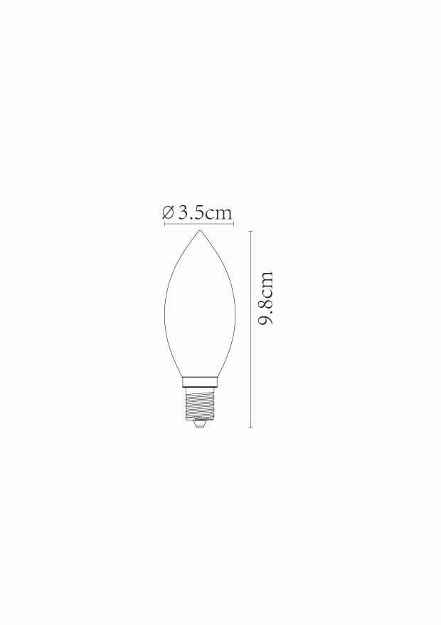 Lucide C35 LED Filament Lampe E14 4W Dimmbar Transparent 49023/04/60 4 Lucide C35 LED Filament Lampe E14 4W Dimmbar Transparent 49023/04/60 – Bild 4