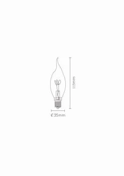 Lucide CT35 LED Filament Lampe E14 3W Dimmbar Amber 49036/03/62 -Philips Store lucide ct35 led filament lampe e14 3w dimmbar amber 49036 03 624