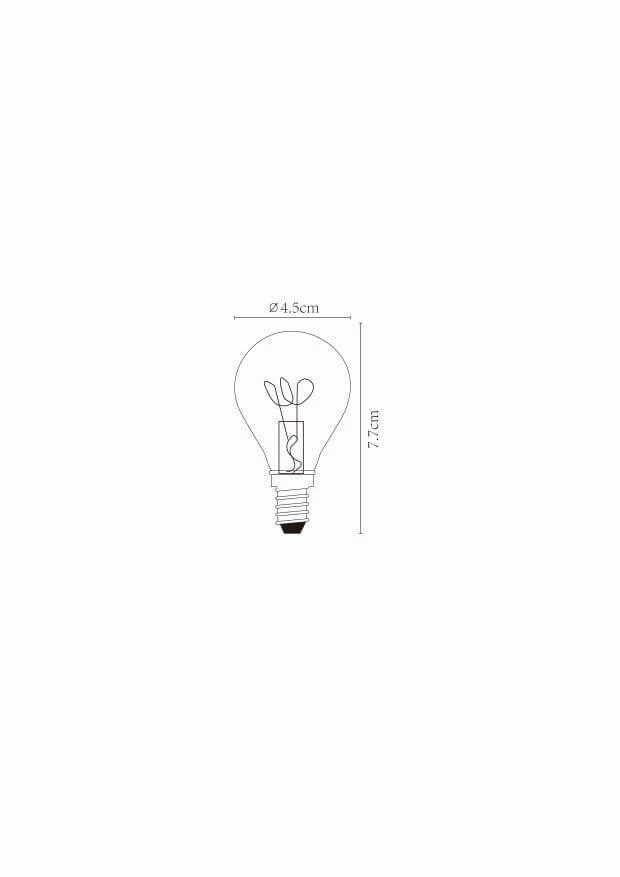 Lucide P45 LED Filament Lampe E14 3W Dimmbar Amber 49046/03/62 4 Lucide P45 LED Filament Lampe E14 3W Dimmbar Amber 49046/03/62 – Bild 4