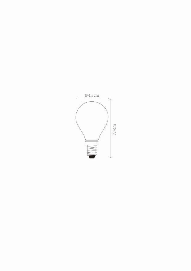 Lucide P45 LED Filament Lampe E14 4W Dimmbar Matte 49022/04/67 4 Lucide P45 LED Filament Lampe E14 4W Dimmbar Matte 49022/04/67 – Bild 4