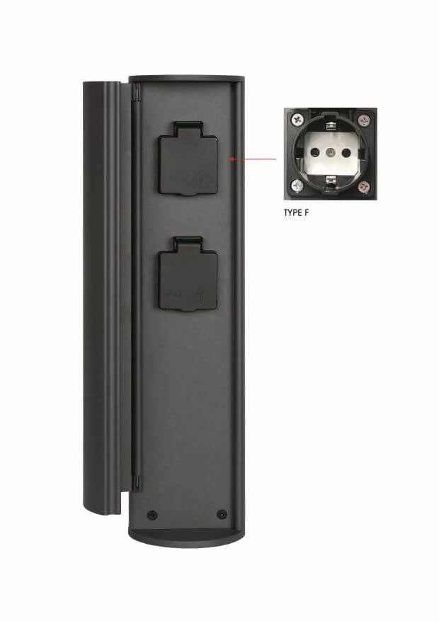 Lucide POWERPOINT Außensteckdose Anthrazit IP44 27849/12/29 2 Lucide POWERPOINT Außensteckdose Anthrazit IP44 27849/12/29 – Bild 2