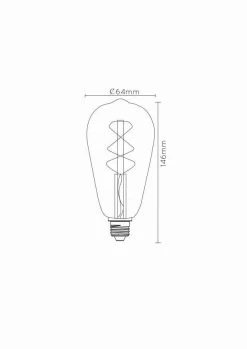 Lucide ST64 LED Filament Lampe E27 4,9W Dimmbar Amber 49034/05/62 7 Lucide ST64 LED Filament Lampe E27 4,9W Dimmbar Amber 49034/05/62 -Philips Store lucide st64 led filament lampe e27 49w dimmbar amber 49034 05 624
