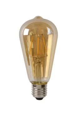 Lucide ST64 LED Filament Lampe E27 5W Dimmbar Amber 49068/05/62 -Philips Store lucide st64 led filament lampe e27 5w dimmbar amber 49068 05 623