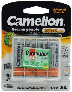 Mignon-Akkus CAMELION Ni-MH, 2500mA Typ AA, 1,2V, 4er-Pack 3 Mignon-Akkus CAMELION Ni-MH, 2500mA Typ AA, 1,2V, 4er-Pack -Philips Store mignon akkus camelion ni mh 2500ma typ aa 12v 4er pack2