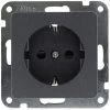 MILOS Schutzkontakt-Steckdose, Anthrazit 250V~/ 16A, OHNE Rahmen, Klemmanschluss