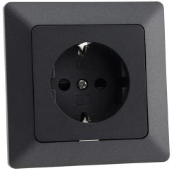 MILOS Schutzkontakt-Steckdose, Anthrazit 250V~/ 16A, OHNE Rahmen, Klemmanschluss -Philips Store milos schutzkontakt steckdose anthrazit 250v 16a ohne rahmen klemmanschluss4