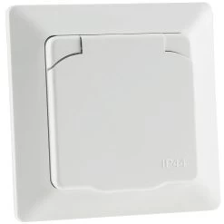 MILOS Schutzkontakt-Steckdose IP44 250V~/ 16A, Inkl. Rahmen, UP, Weiß Matt -Philips Store milos schutzkontakt steckdose ip44 250v 16a inkl rahmen up weiss matt3