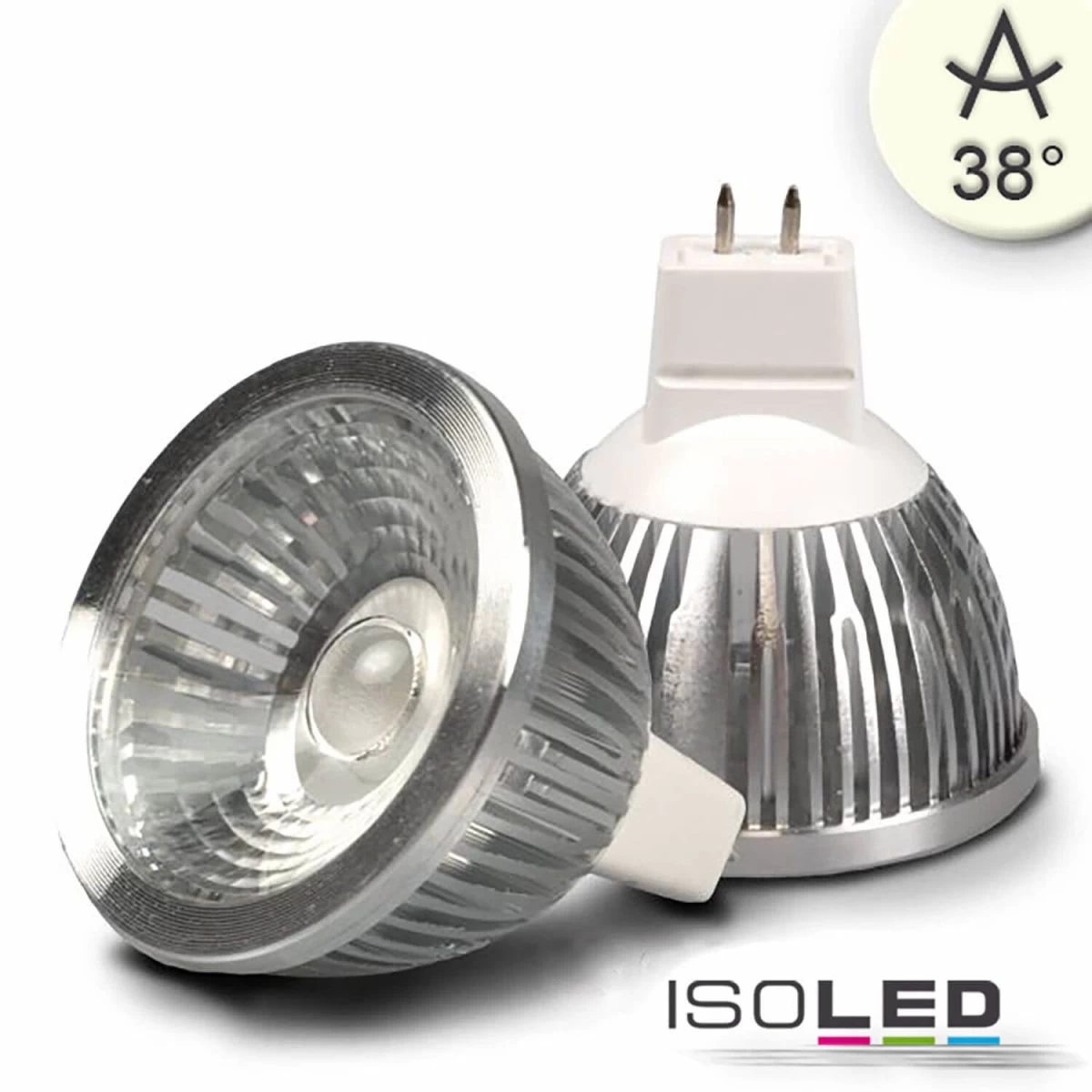 MR16 LED Strahler 5,5W COB, 38°, Kaltweiß, Dimmbar 1 MR16 LED Strahler 5,5W COB, 38°, Kaltweiß, Dimmbar